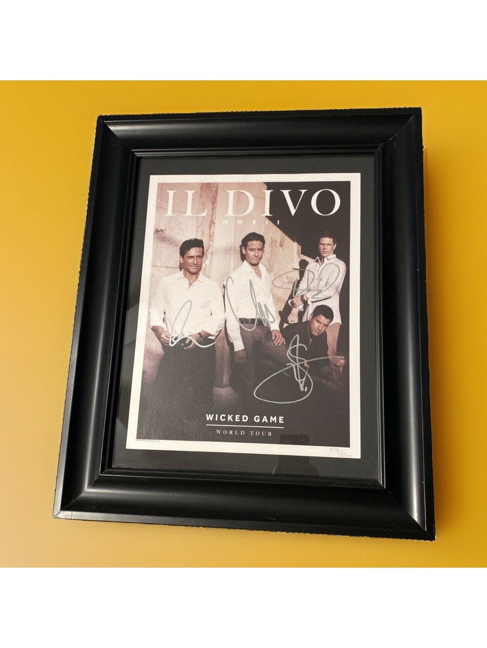 Il Divo MMXII JSA Signed Autograph Tour Poster Wicked Game 578/2500 Framed
